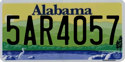 AL license plate 5AR4057