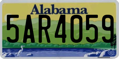 AL license plate 5AR4059