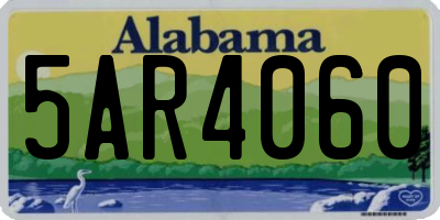 AL license plate 5AR4060
