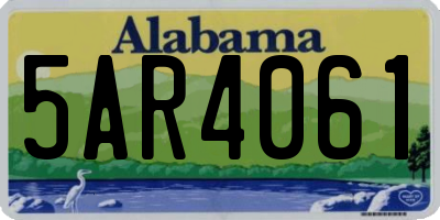 AL license plate 5AR4061