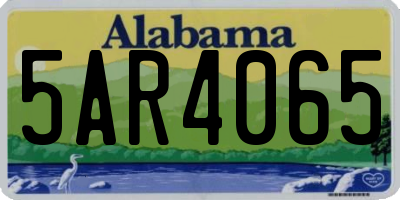 AL license plate 5AR4065