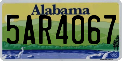 AL license plate 5AR4067
