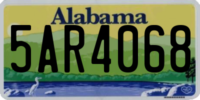 AL license plate 5AR4068