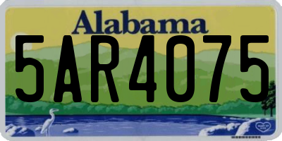 AL license plate 5AR4075