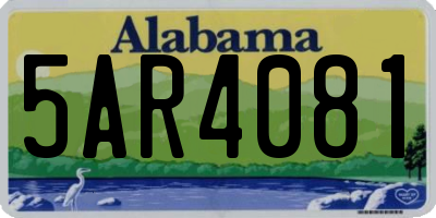 AL license plate 5AR4081