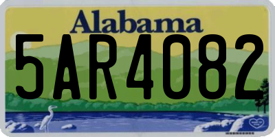 AL license plate 5AR4082