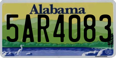 AL license plate 5AR4083