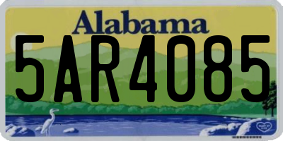 AL license plate 5AR4085