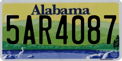 AL license plate 5AR4087