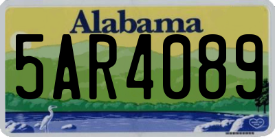 AL license plate 5AR4089