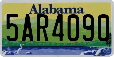 AL license plate 5AR4090