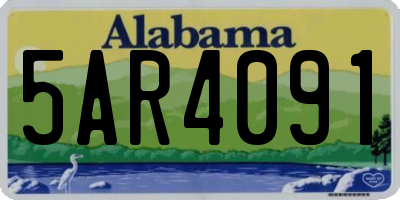 AL license plate 5AR4091