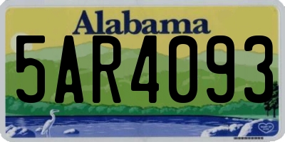 AL license plate 5AR4093