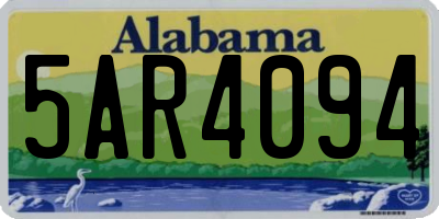 AL license plate 5AR4094