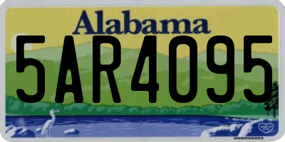 AL license plate 5AR4095
