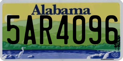 AL license plate 5AR4096