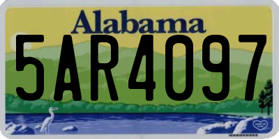 AL license plate 5AR4097