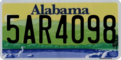 AL license plate 5AR4098