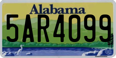 AL license plate 5AR4099