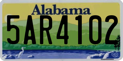 AL license plate 5AR4102