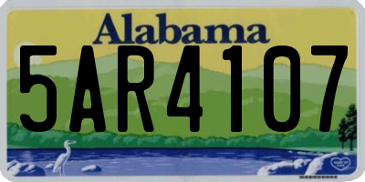 AL license plate 5AR4107