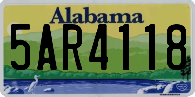 AL license plate 5AR4118