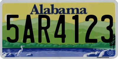 AL license plate 5AR4123