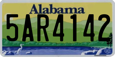 AL license plate 5AR4142