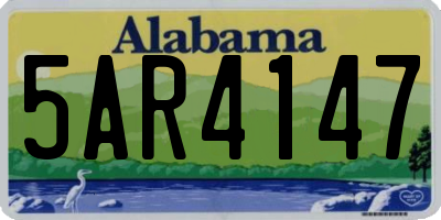AL license plate 5AR4147