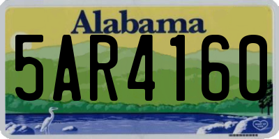 AL license plate 5AR4160