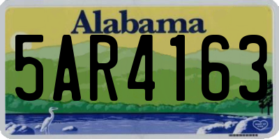 AL license plate 5AR4163
