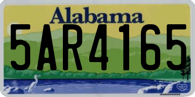 AL license plate 5AR4165