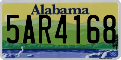 AL license plate 5AR4168