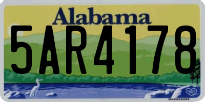 AL license plate 5AR4178