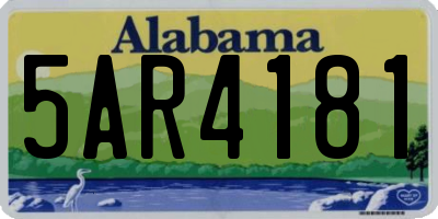 AL license plate 5AR4181
