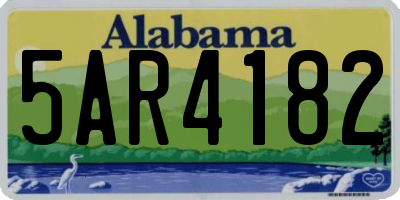 AL license plate 5AR4182