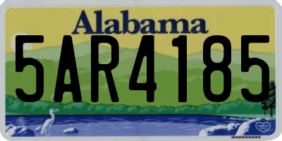 AL license plate 5AR4185