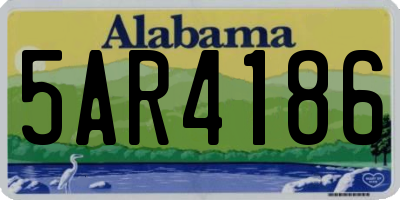 AL license plate 5AR4186