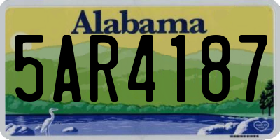 AL license plate 5AR4187
