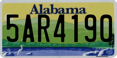 AL license plate 5AR4190