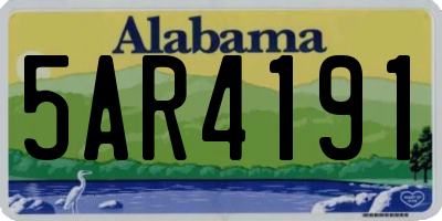 AL license plate 5AR4191