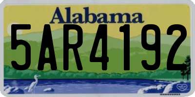AL license plate 5AR4192