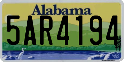 AL license plate 5AR4194