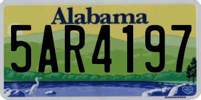 AL license plate 5AR4197