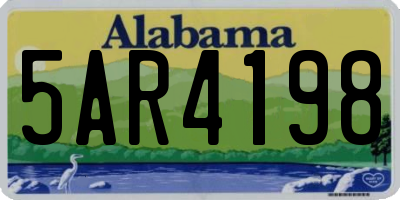 AL license plate 5AR4198