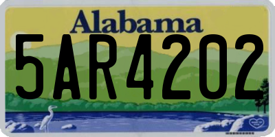 AL license plate 5AR4202