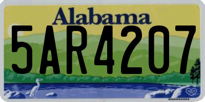 AL license plate 5AR4207