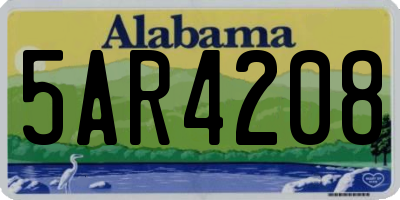 AL license plate 5AR4208