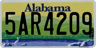 AL license plate 5AR4209