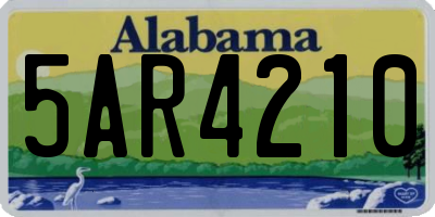 AL license plate 5AR4210